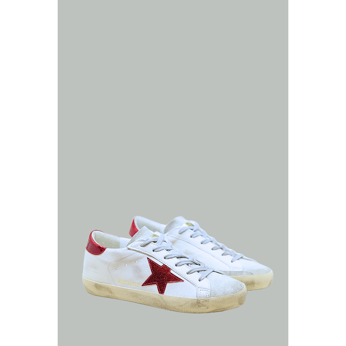 Baskets Super-Star Femme - Blanc / Rouge Brillant - GOLDEN GOOSE