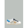 Baskets Super-Star Homme - Blanc / Beige / Bleu - GOLDEN GOOSE