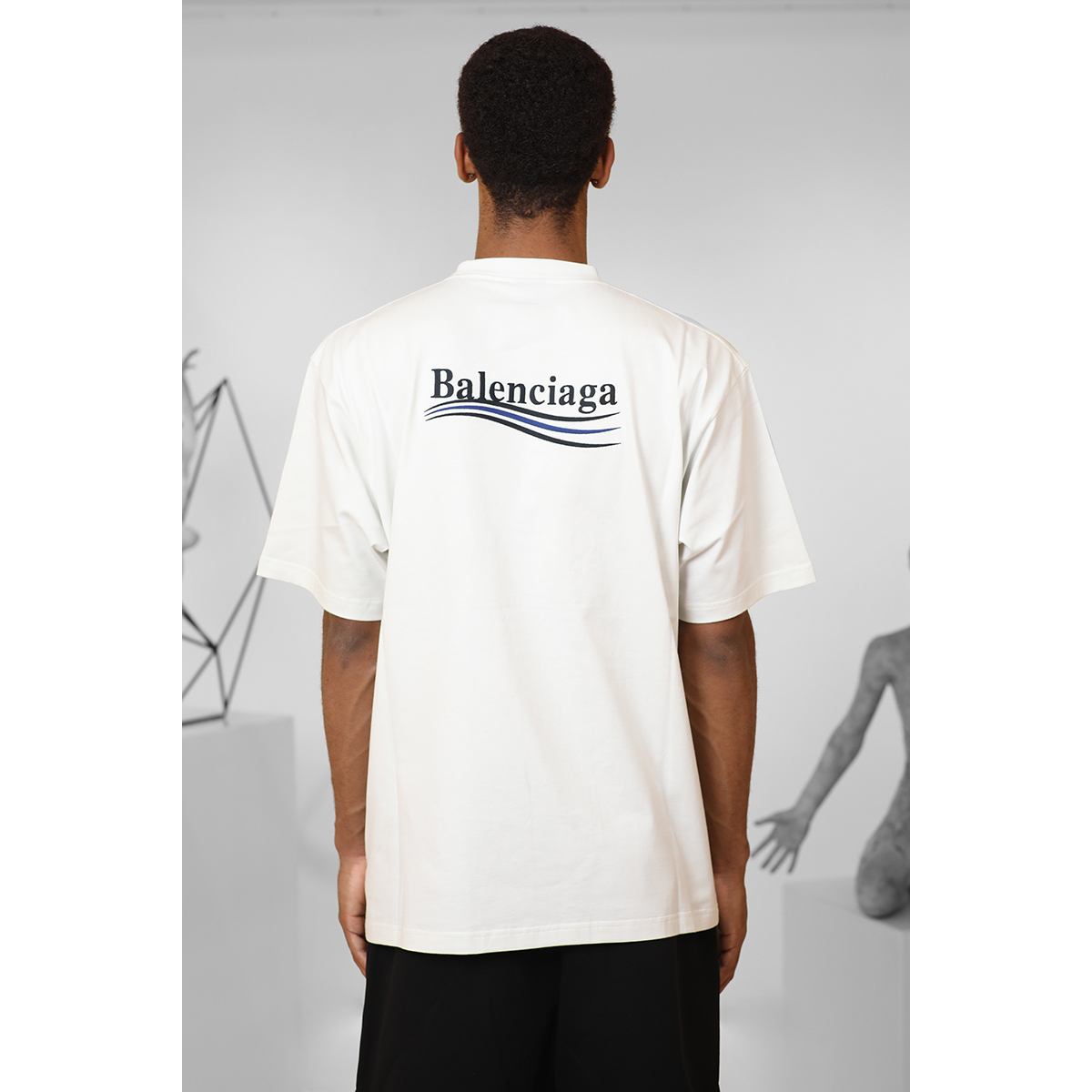 T-shirt Political campaign oversize - Blanc - BALENCIAGA