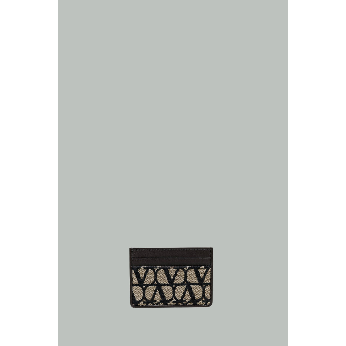 Porte-cartes Toile Iconographe - Marron / Beige - VALENTINO