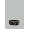 Ceinture VLogo en Toile Iconographe - Marron / Noir - VALENTINO