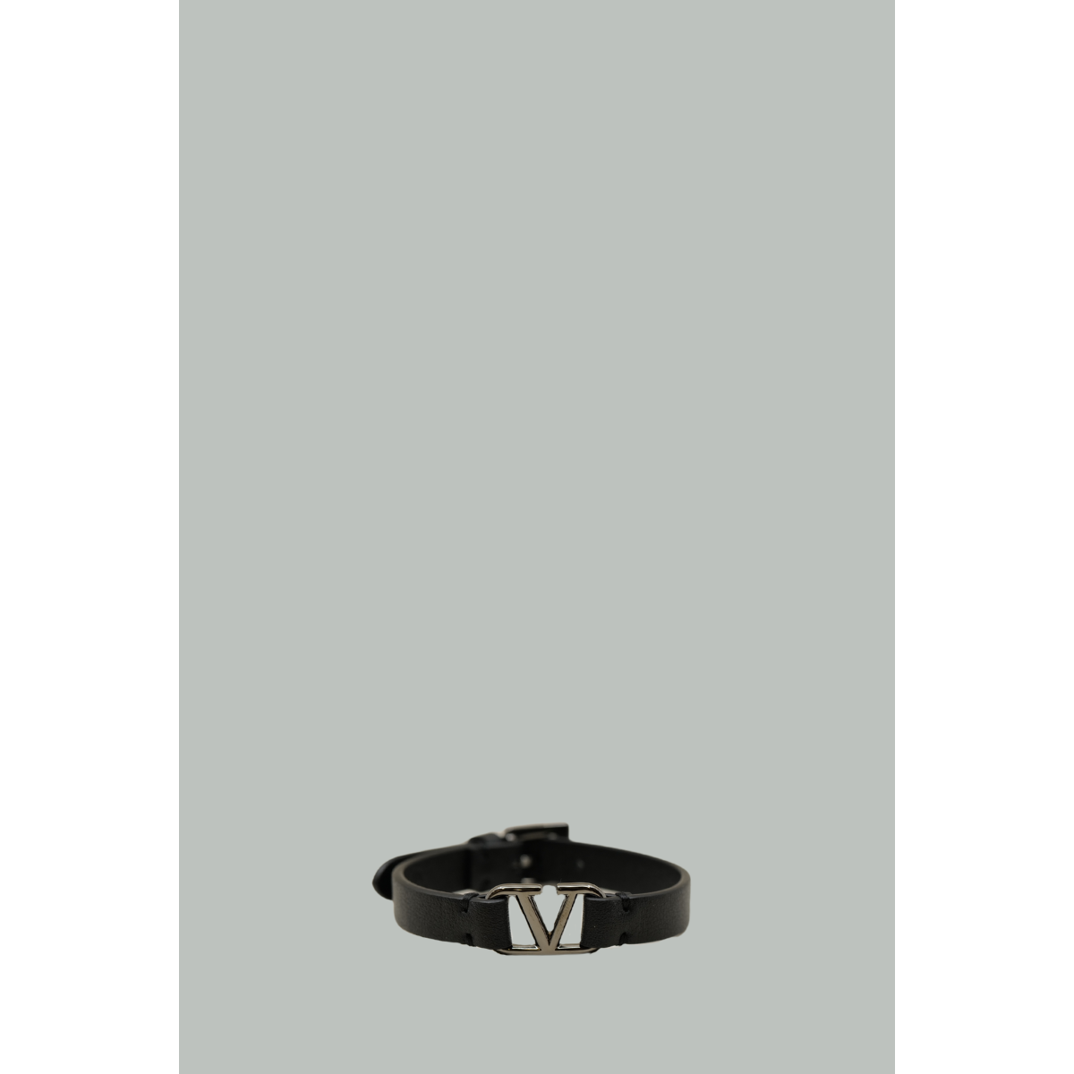 Bracelet VLogo en cuir - Noir - VALENTINO