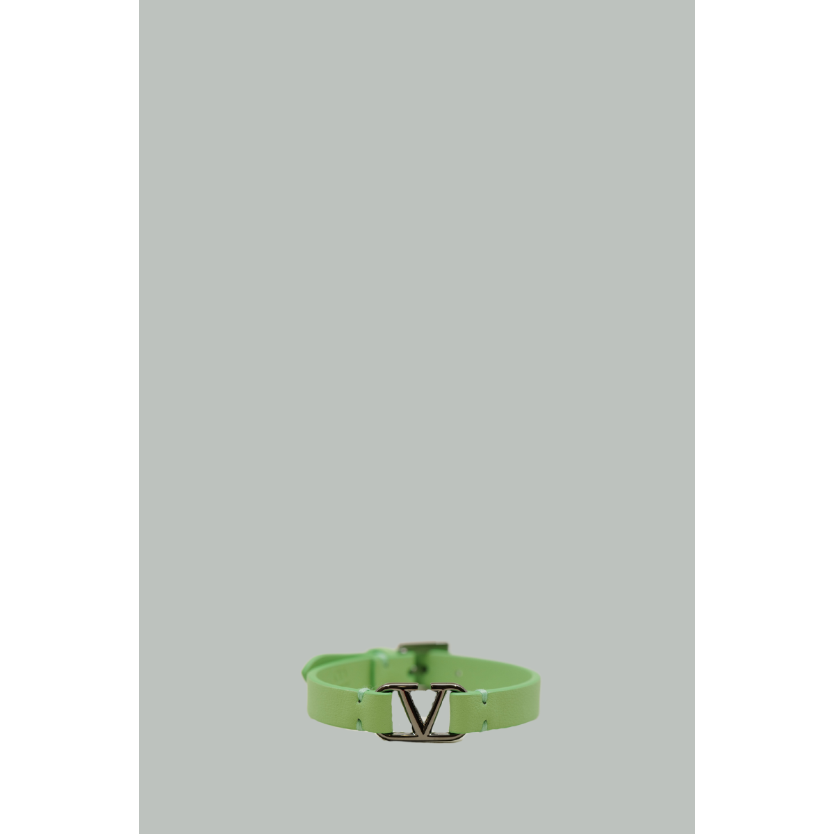 Bracelet VLogo en cuir - Vert Menthe - VALENTINO