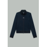 Veste en jersey à logo fermeture zippée - Bleu Marine - COURRÈGES