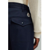 Pantalon en gabardine - Bleu -MONCLER