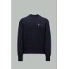 Pull Zip Laine et Cachemire Navy - MONCLER