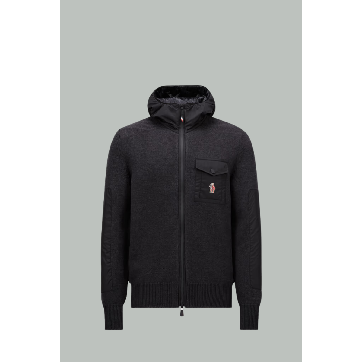 Cardigan Zippé en Laine Gris - MONCLER