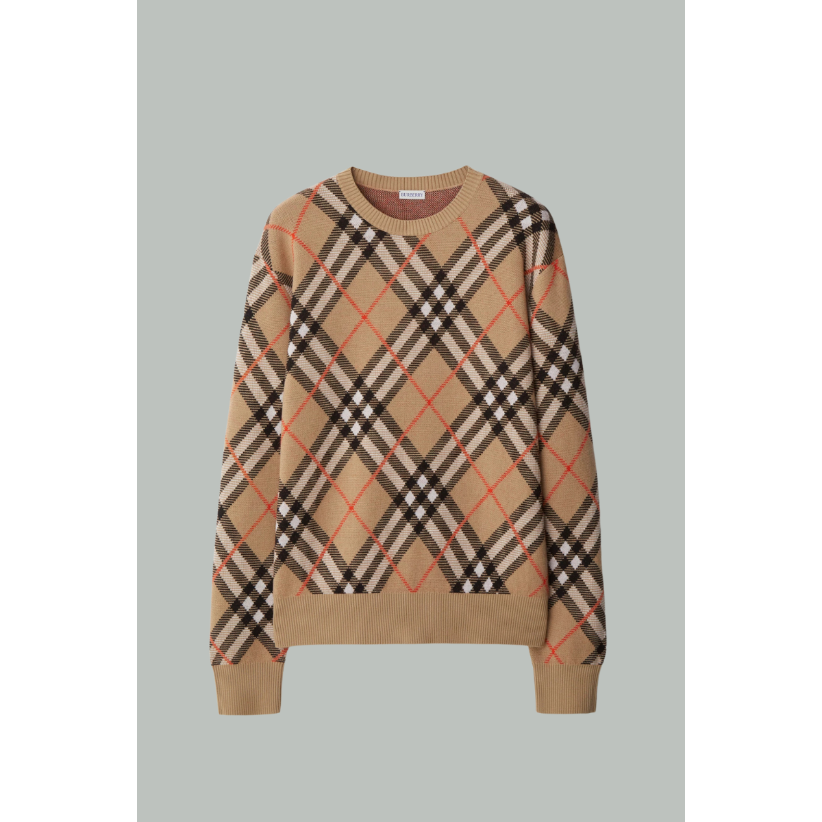 Pull Check Beige - BURBERRY