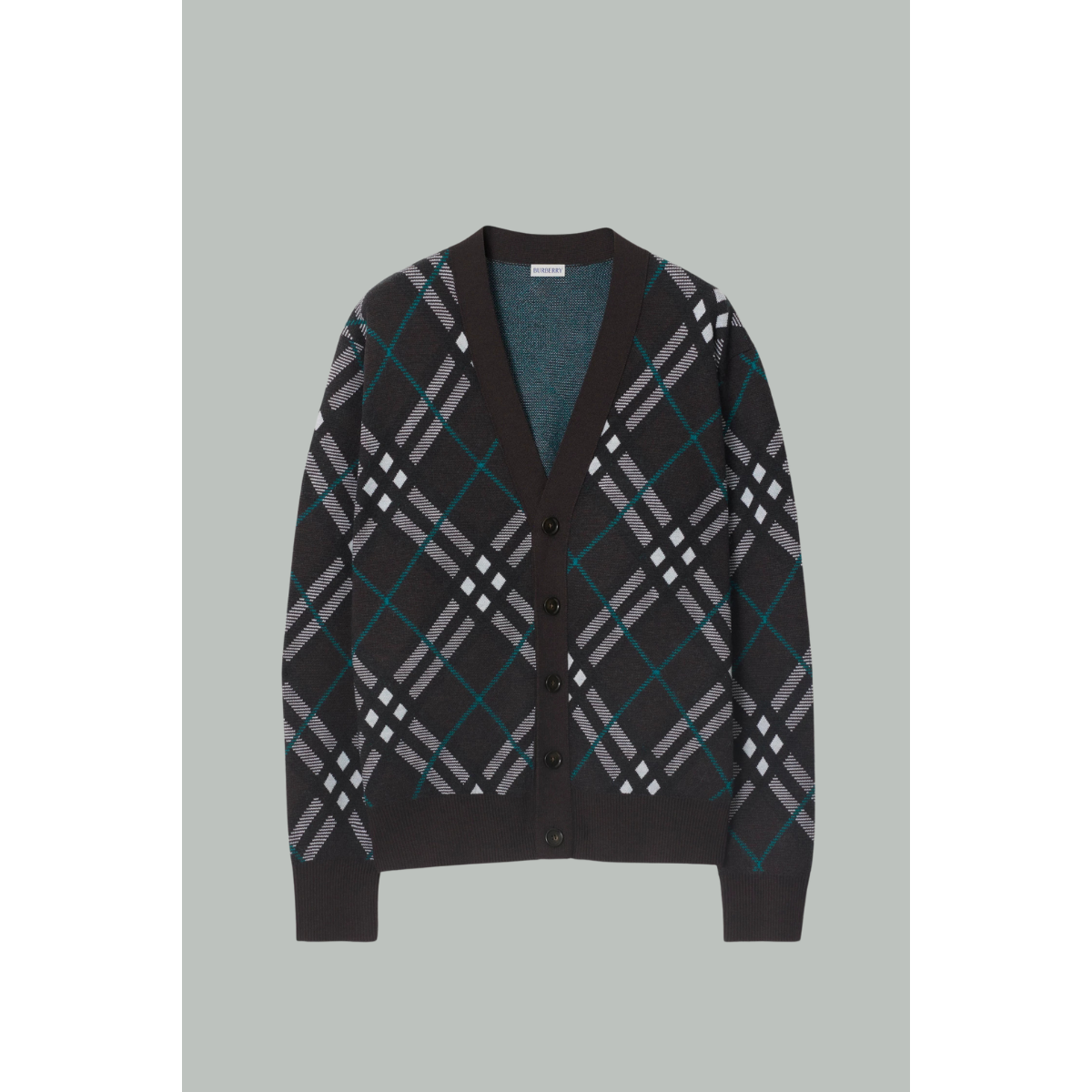 Cardigan Check Marron - BURBERRY