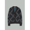 Cardigan Check Marron - BURBERRY