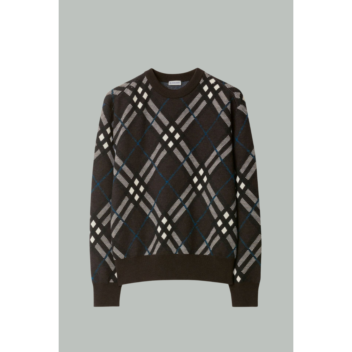 Pull Check Marron - BURBERRY