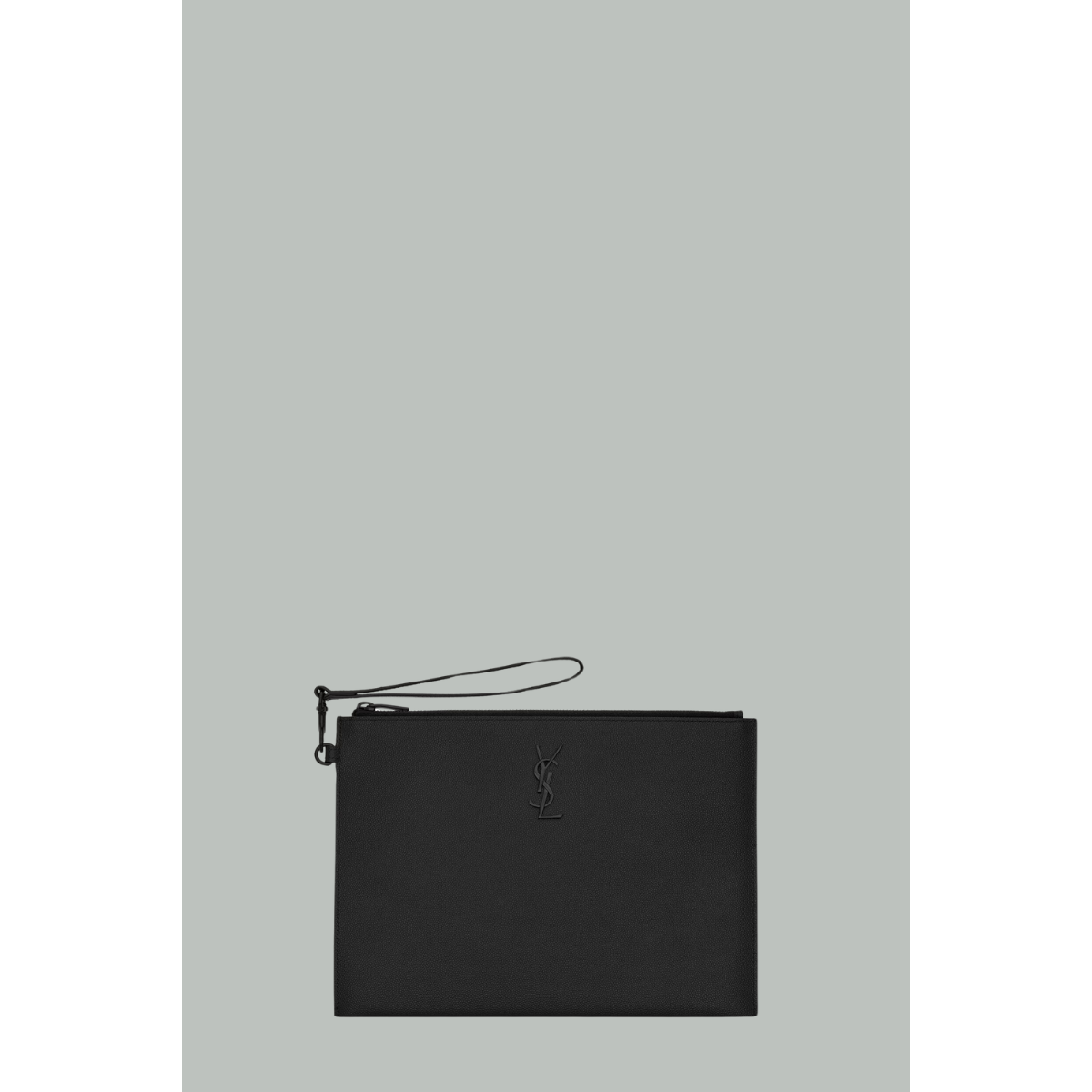 Cassandre Pochette Zippée En Cuir - Noir - SAINT LAURENT