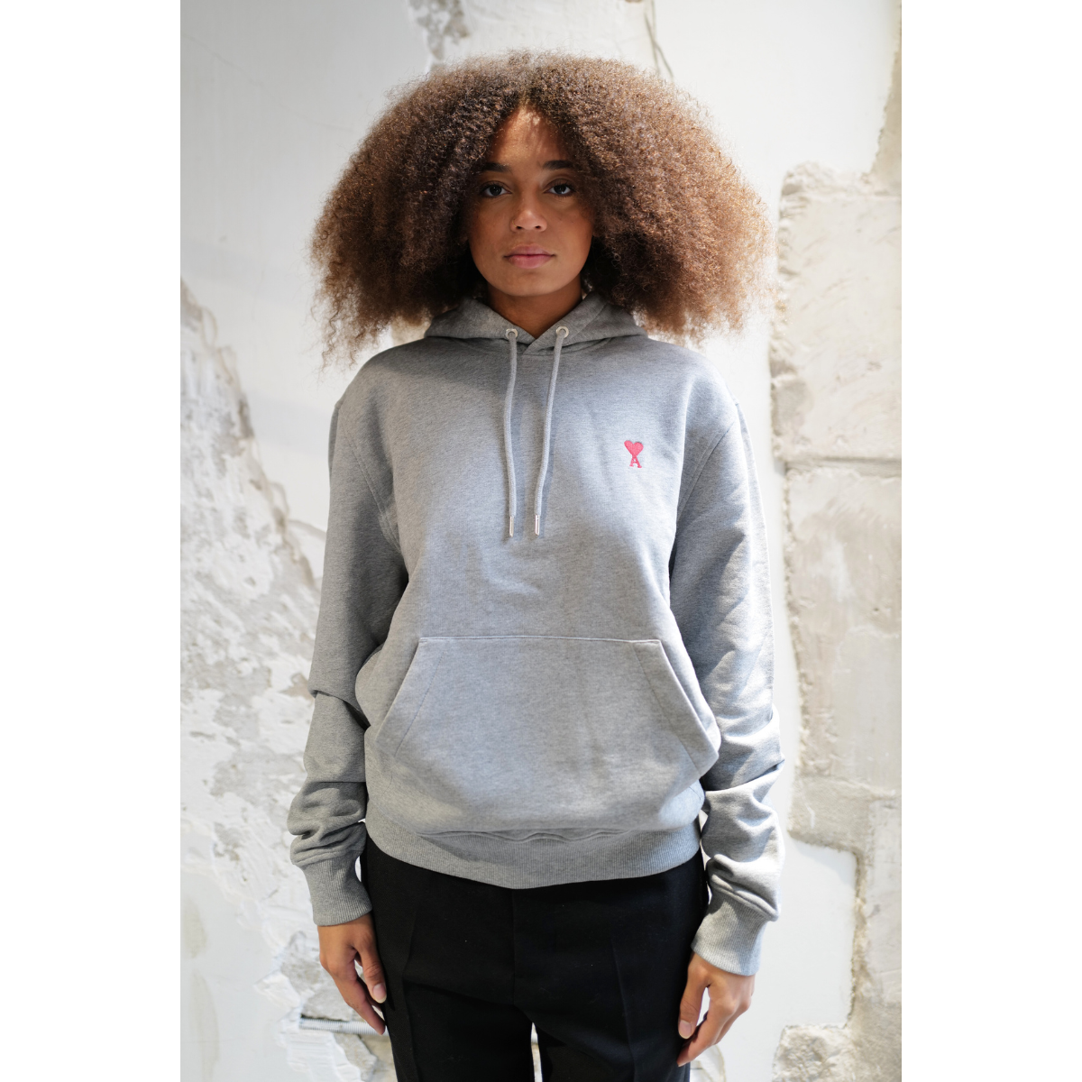 Hoodie Ami de Cœur Rouge - Gris - AMI PARIS