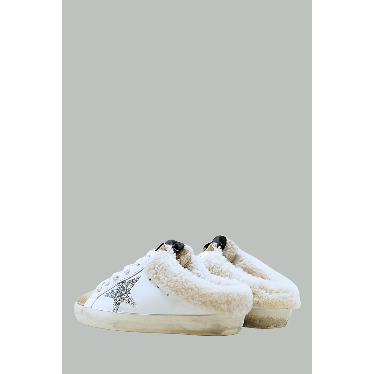 Mules Super-Star Femme - Cappuccino / Blanc - GOLDEN GOOSE