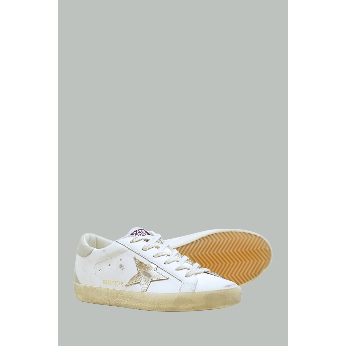 Baskets Super-Star Femme - Blanc / Gris / Platine - GOLDEN GOOSE