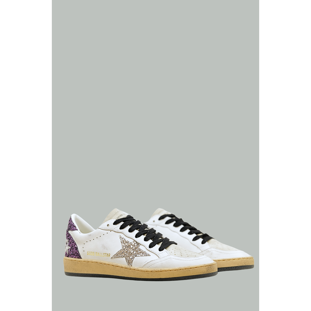 Baskets Ball Star Femme - Blanc / Violet  - GOLDEN GOOSE