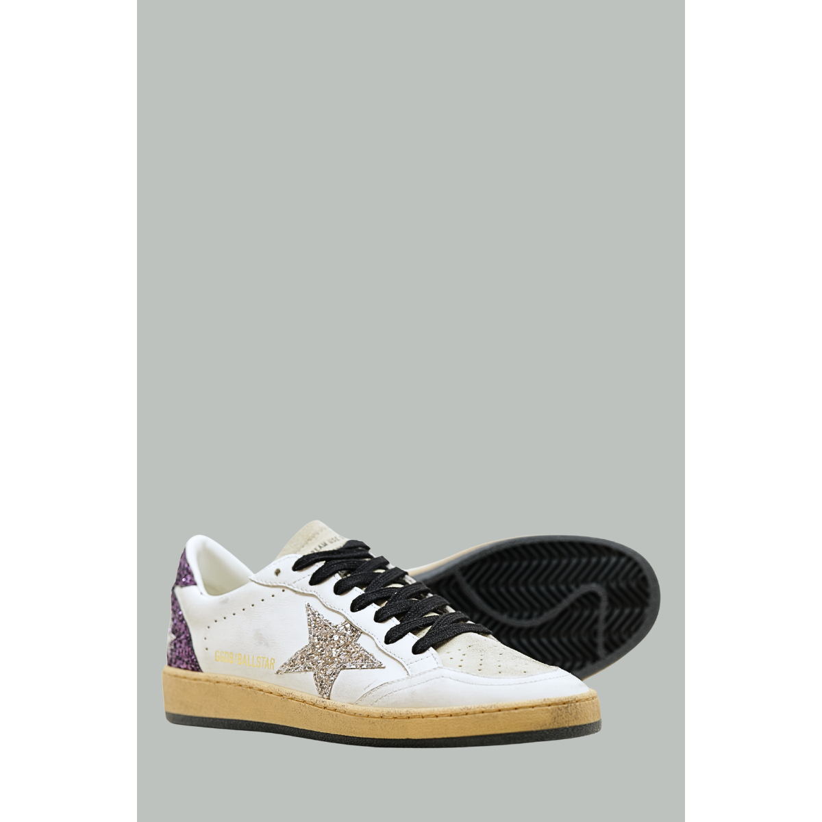 Baskets Ball Star Femme - Blanc / Violet  - GOLDEN GOOSE