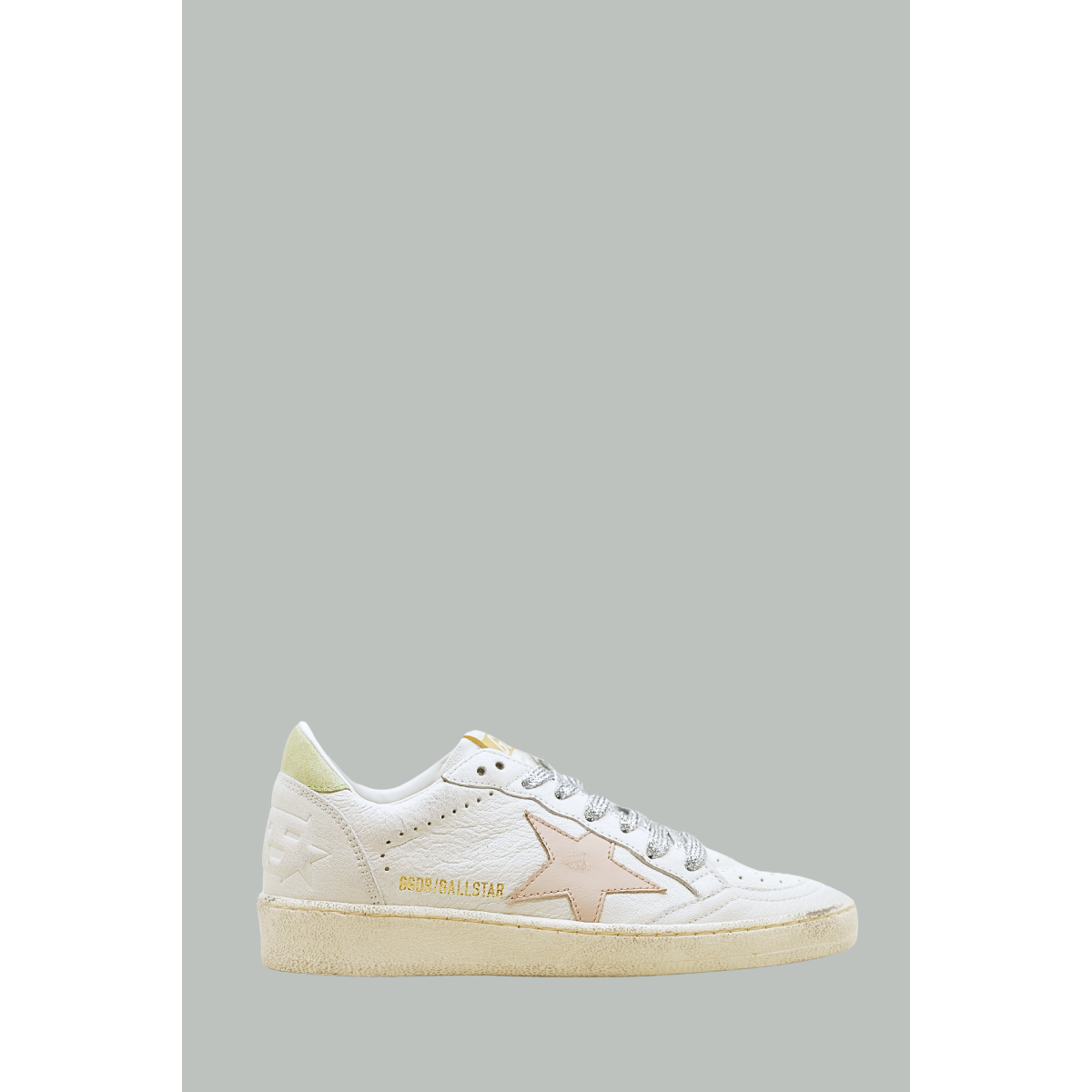 Women's Ball Star Sneakers White / Pink / Green - GOLDEN GOOSE