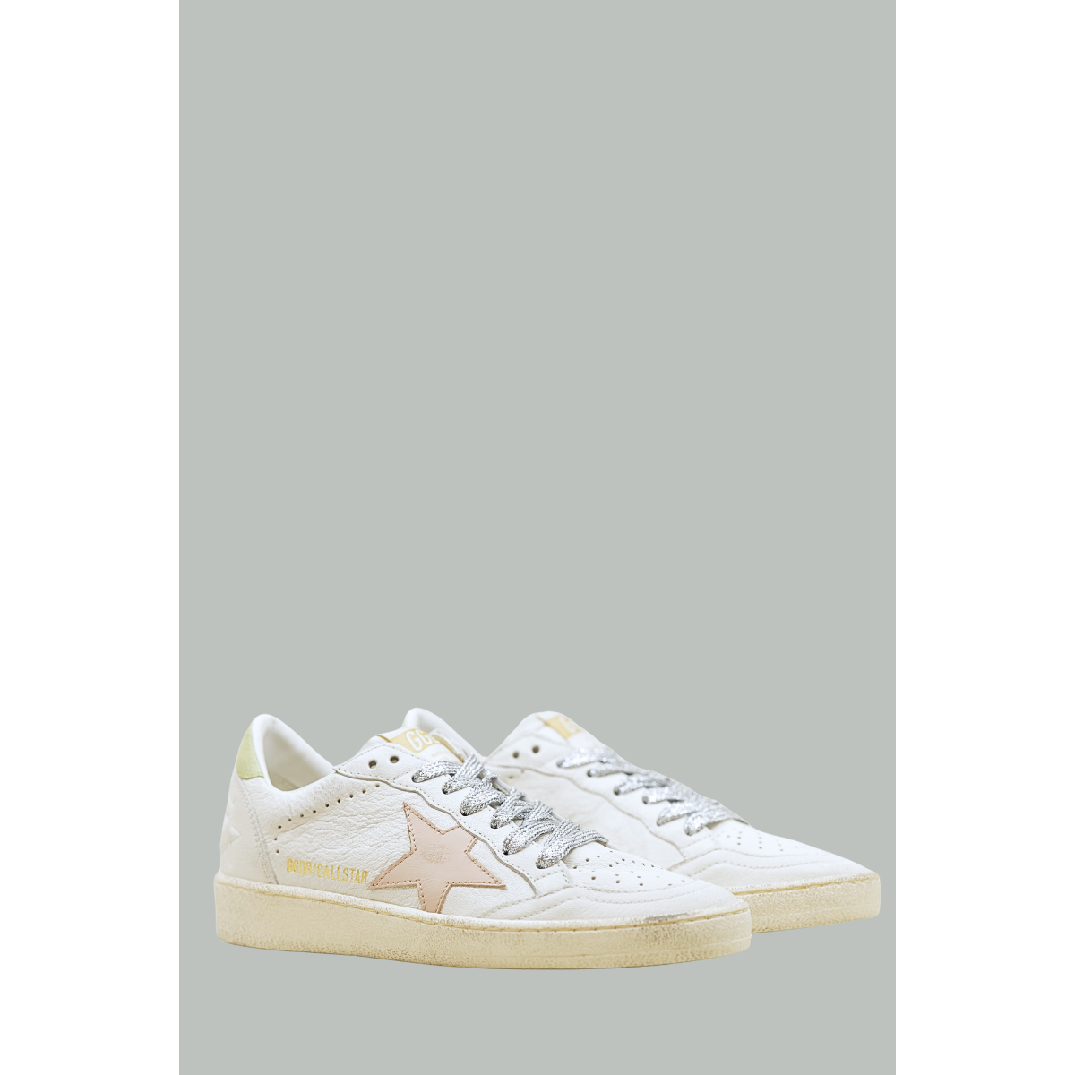 Women's Ball Star Sneakers White / Pink / Green - GOLDEN GOOSE