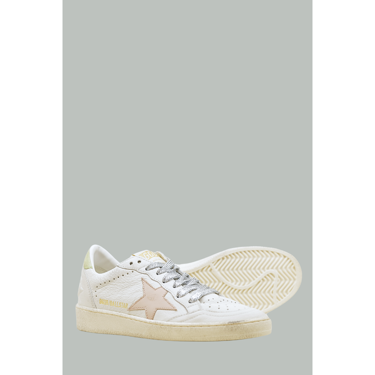 Women's Ball Star Sneakers White / Pink / Green - GOLDEN GOOSE