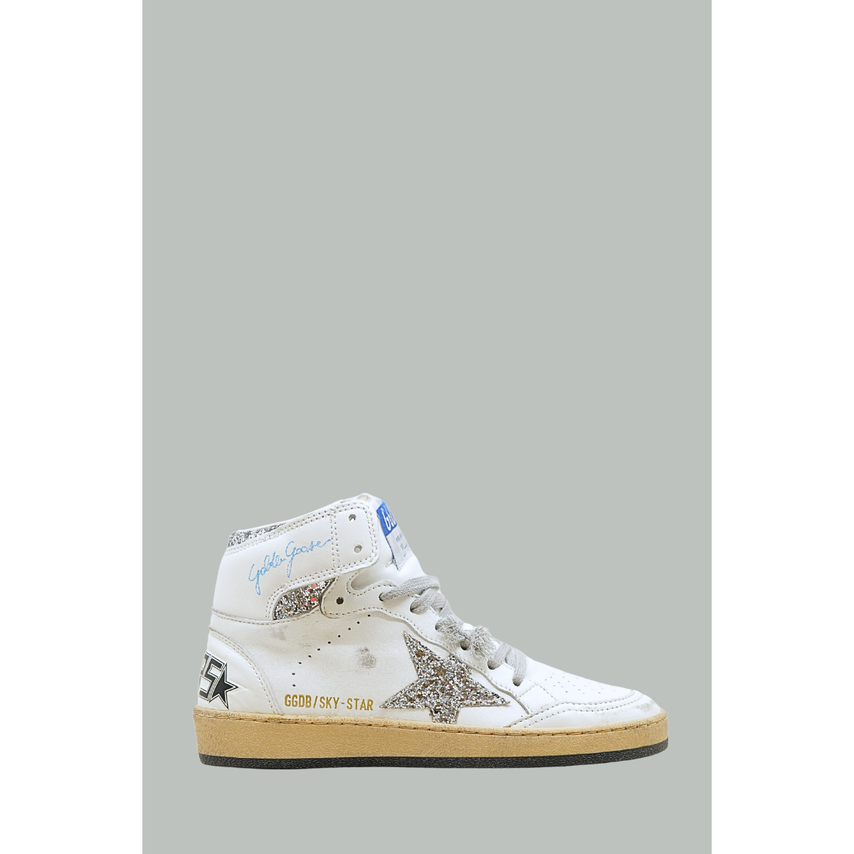 Baskets Sky-Star Femme - Blanc / Argent - GOLDEN GOOSE