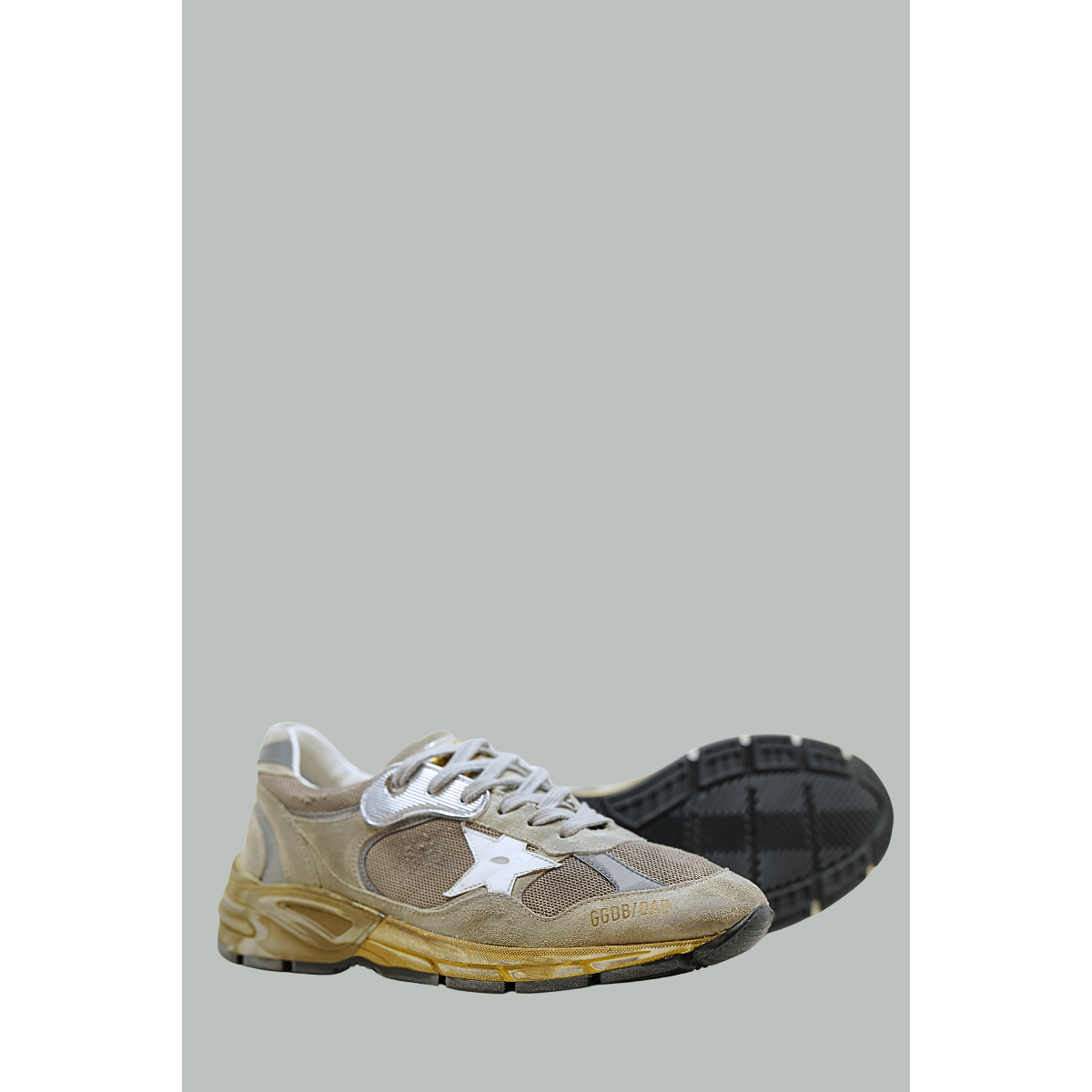 Baskets Dad-Star Homme - Taupe / Argent / Blanc - GOLDEN GOOSE