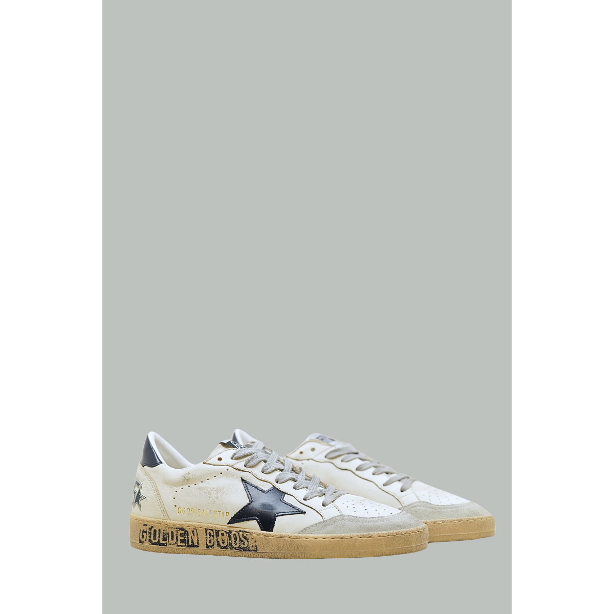 Baskets Ball Star Homme - Blanc / Bleu - GOLDEN GOOSE