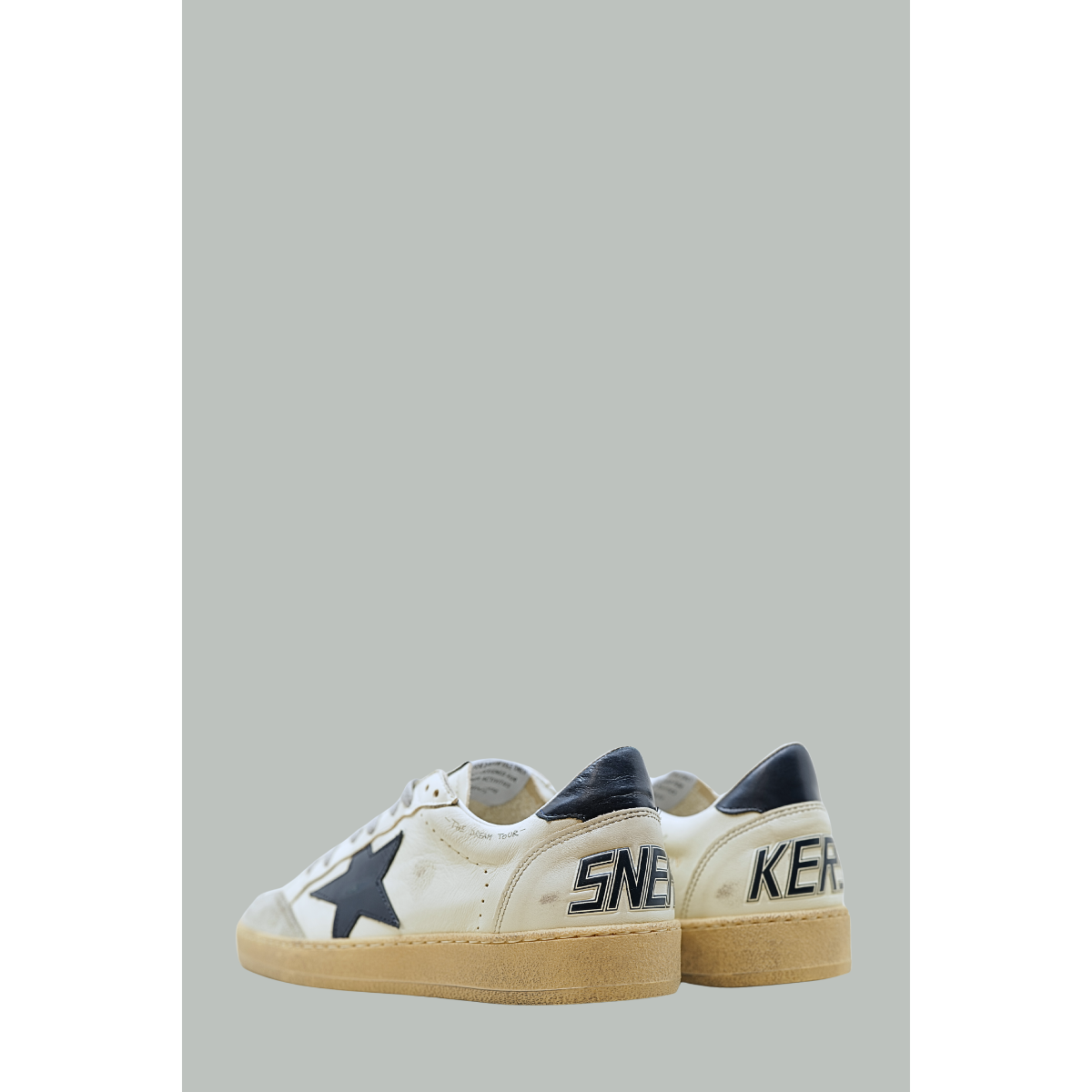 Baskets Ball Star Homme - Blanc / Bleu - GOLDEN GOOSE