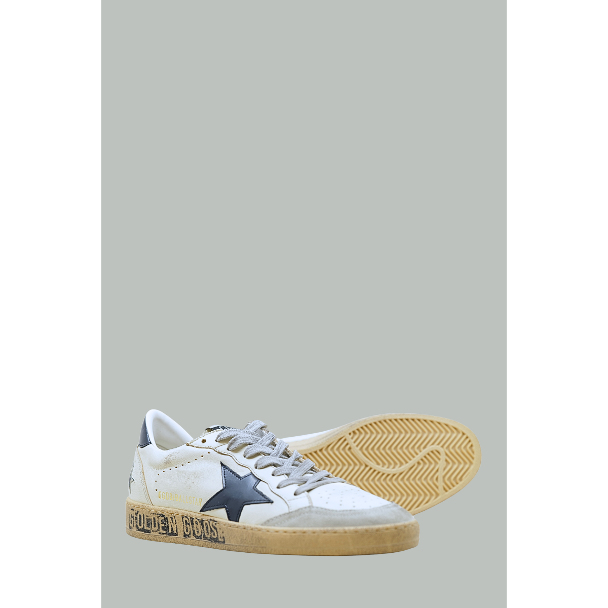 Baskets Ball Star Homme - Blanc / Bleu - GOLDEN GOOSE