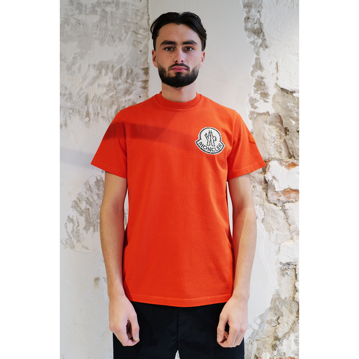 T-shirt Logo Pixel - Orange - MONCLER