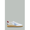 Baskets Ball Star Homme Blanc / Bleu Argent  / Rouge - GOLDEN GOOSE