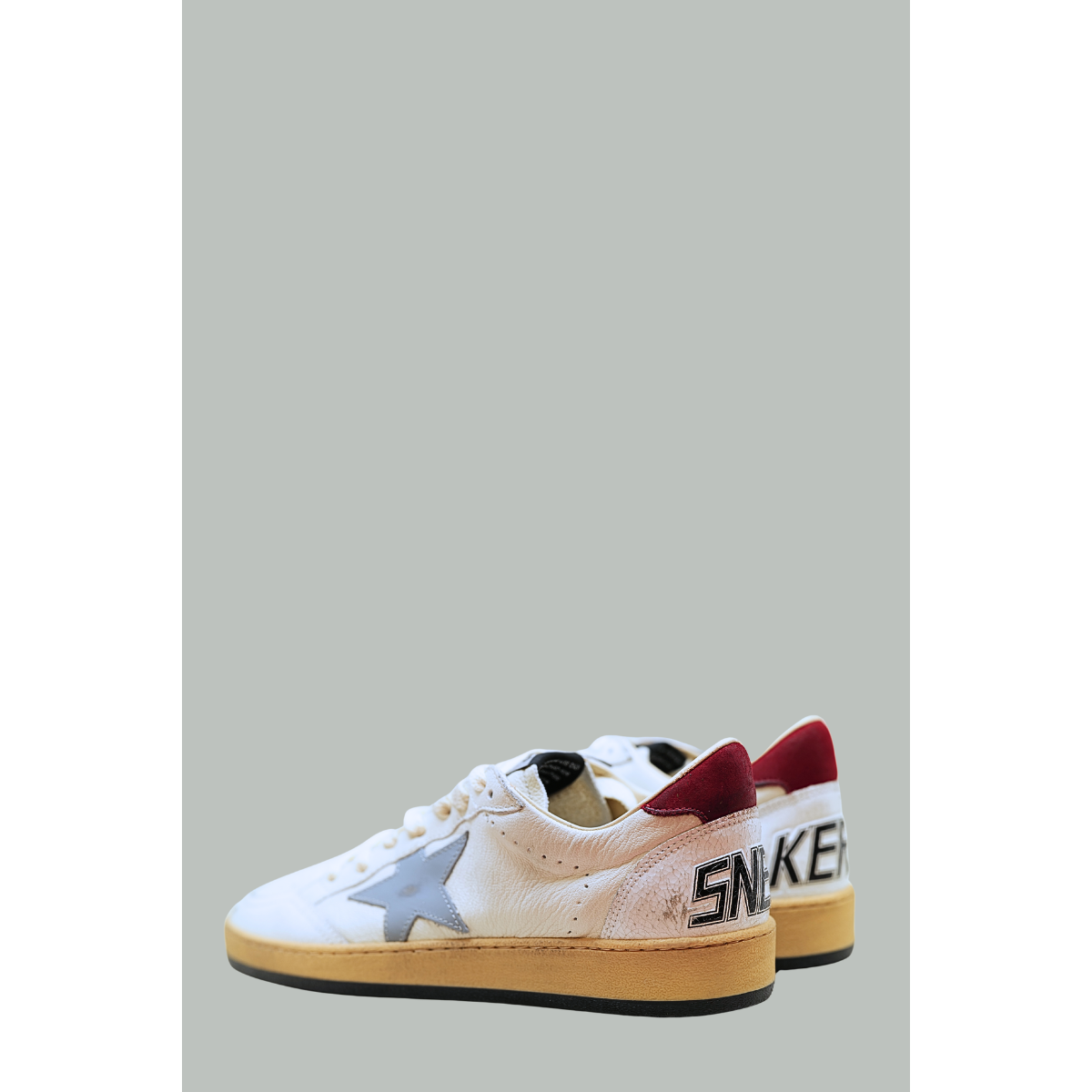 Baskets Ball Star Homme Blanc / Bleu Argent  / Rouge - GOLDEN GOOSE