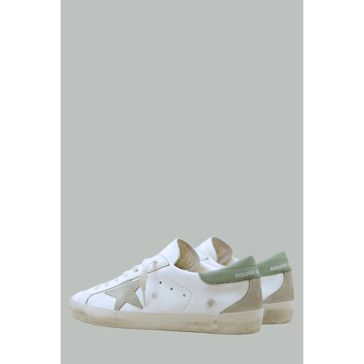 Bakets Super-Star Homme - Blanc / Vert - GOLDEN GOOSE