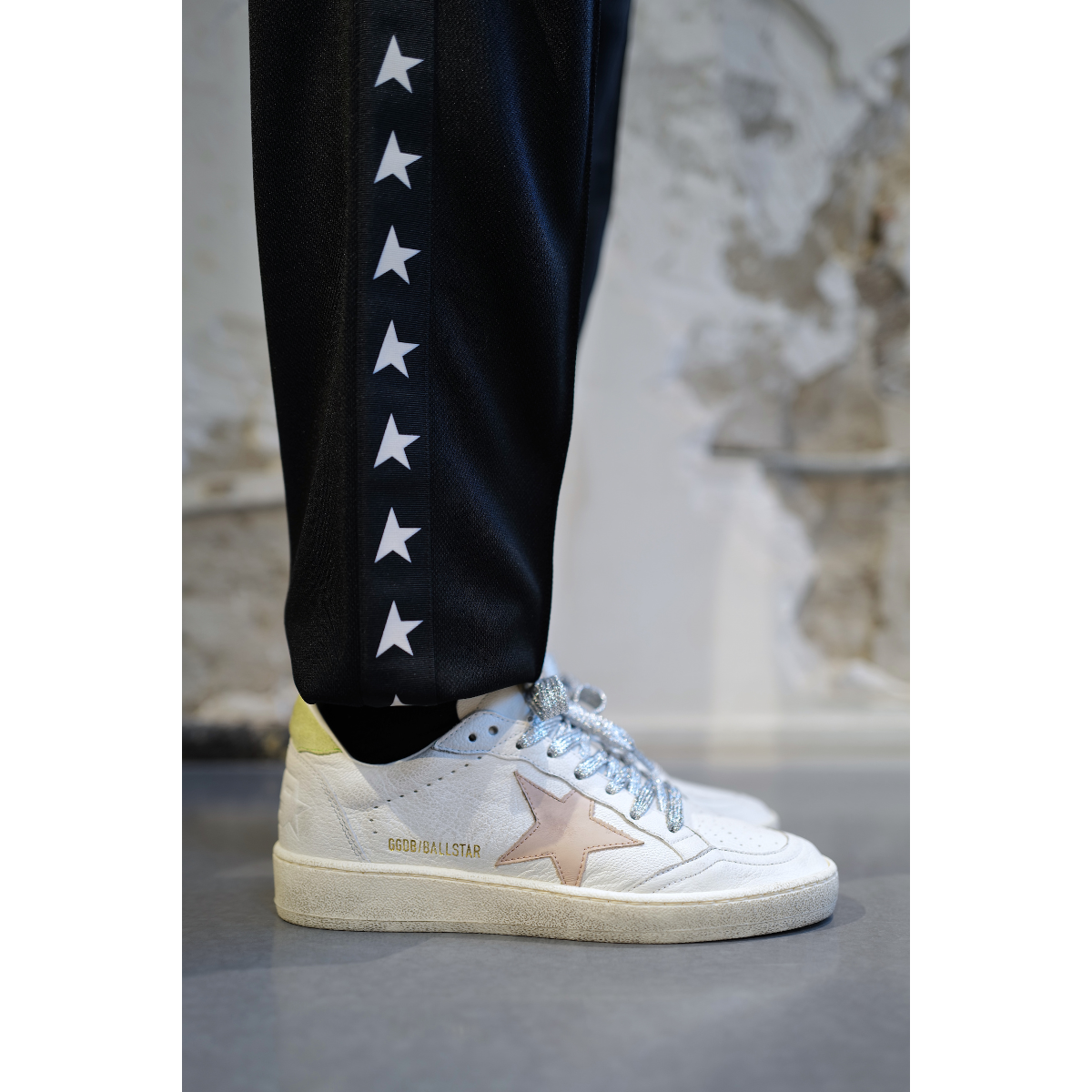 Women's Ball Star Sneakers White / Pink / Green - GOLDEN GOOSE