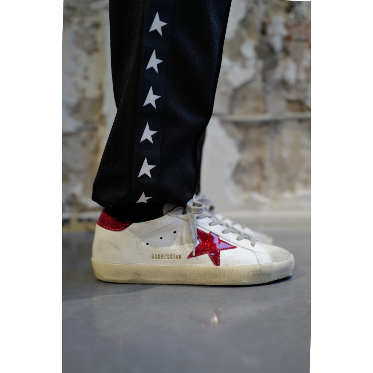 Baskets Super-Star Femme - Blanc / Rouge Brillant - GOLDEN GOOSE