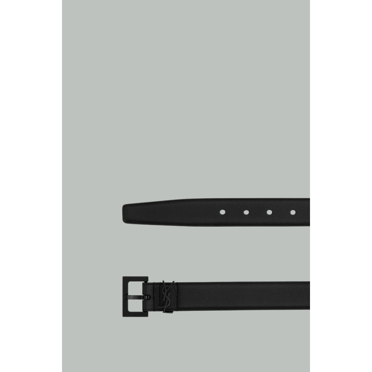 Ceinture Cassandre en cuir lisse - Noir - SAINT LAURENT