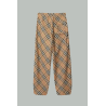 Pantalon en Sergé Check - Sable - BURBERRY