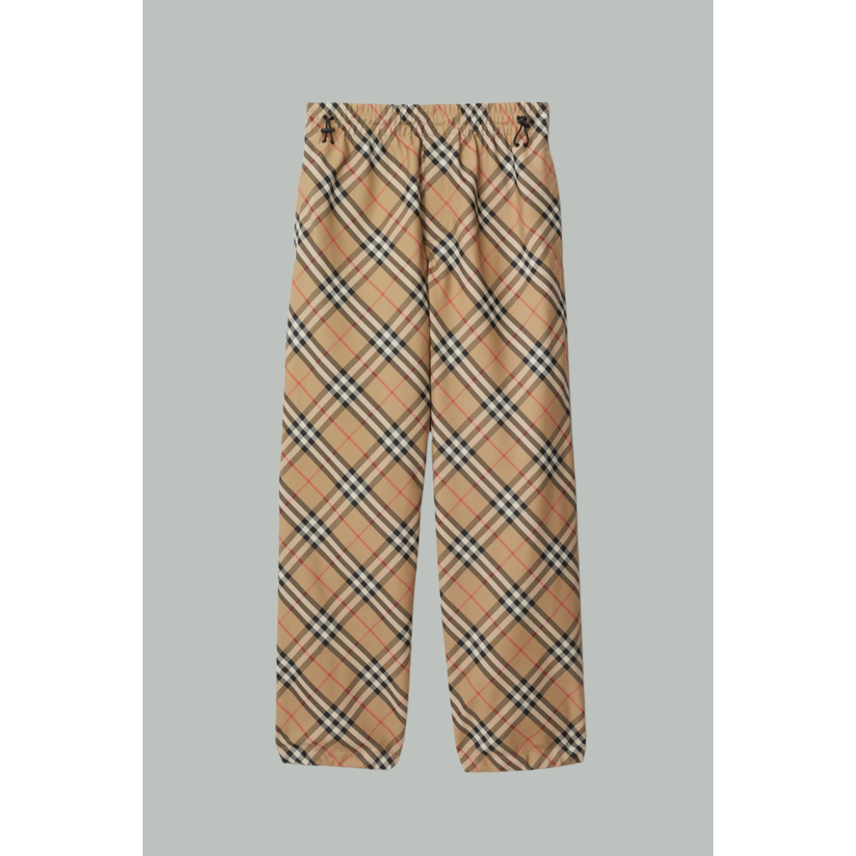 Pantalon en Sergé Check - Sable - BURBERRY