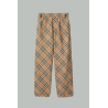 Pantalon en Sergé Check - Sable - BURBERRY