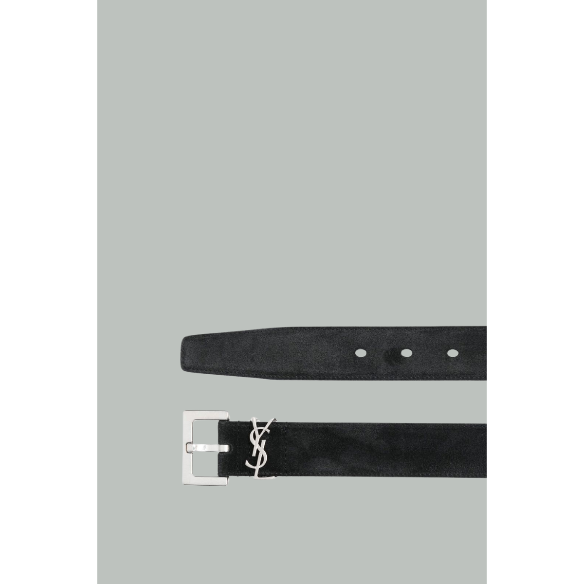 Ceinture Cassandre en Suède - Noir - SAINT LAURENT