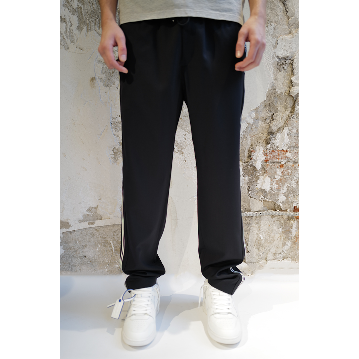 Pantalon en gabardine - Noir et Blanc - MONCLER