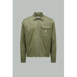 Veste chemise en gabardine de coton - Kaki - MONCLER
