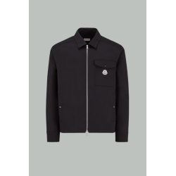 Veste chemise en gabardine de coton - Noir - MONCLER