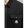 Veste chemise en gabardine de coton - Noir - MONCLER