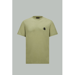 T-shirt  avec logo patch texturé - Kaki - MONCLER