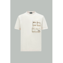 T- Shirt en coton avec poches - Beige - MONCLER
