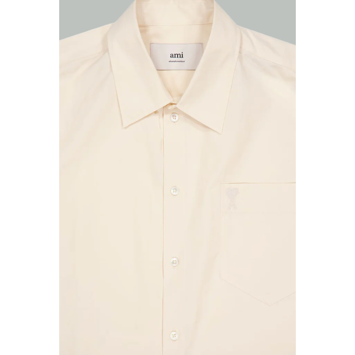 Chemise Boxy à manches courtes - CRÈME - AMI PARIS