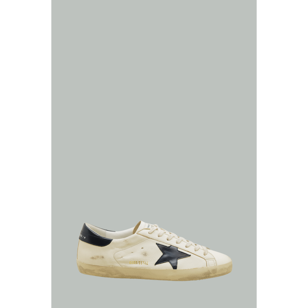 Baskets Super-Star Homme  - Blanc / Navy - GOLDEN GOOSE
