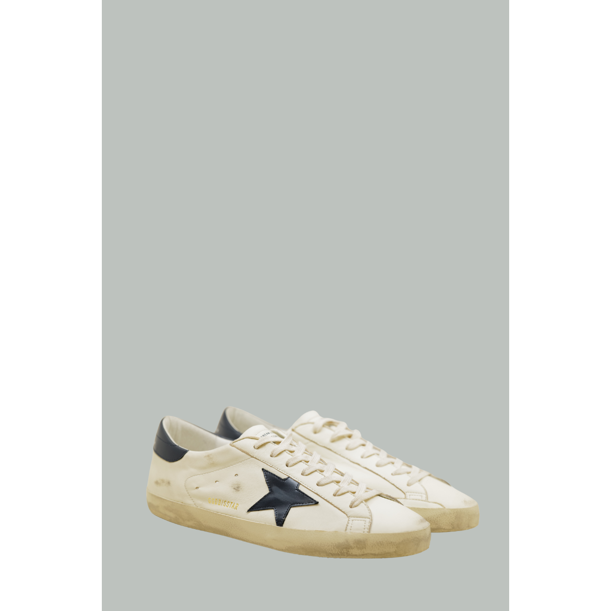 Baskets Super-Star Homme  - Blanc / Navy - GOLDEN GOOSE