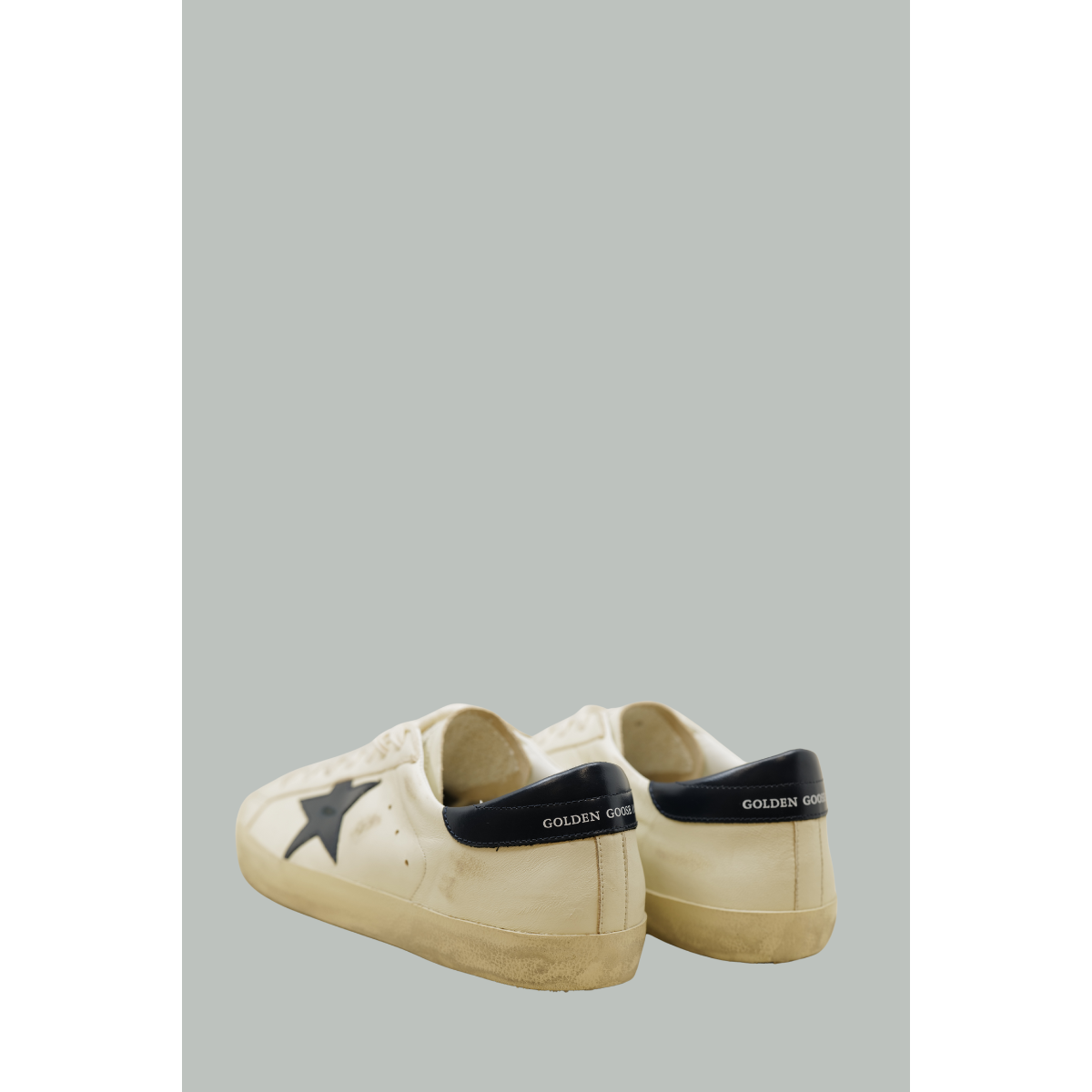 Baskets Super-Star Homme  - Blanc / Navy - GOLDEN GOOSE